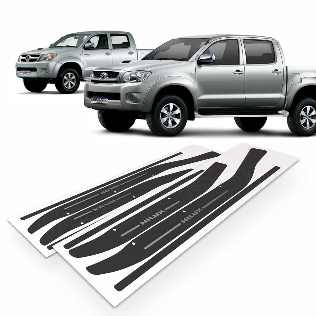 Soleiras Super Protetoras Adesivo para Carro TOYOTA HILUX 2007 2008 2009 2010 2011 - Acessórios para Carro MRMAGOO