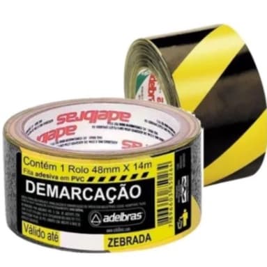 Fita Para Demarcação de Solo Adelbras 48x14m Zebrada - Unidade