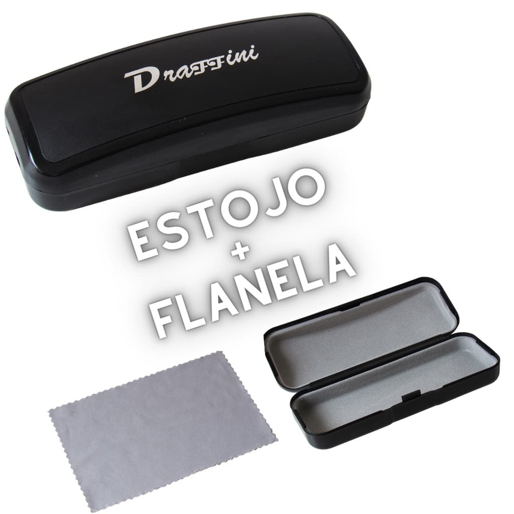 Case Estojo Caixinha Resistente Proteção Dupla Para Óculos de Grau Solar Anti Impacto Anti Risco com Forro Interno + Flanela Para Limpeza
