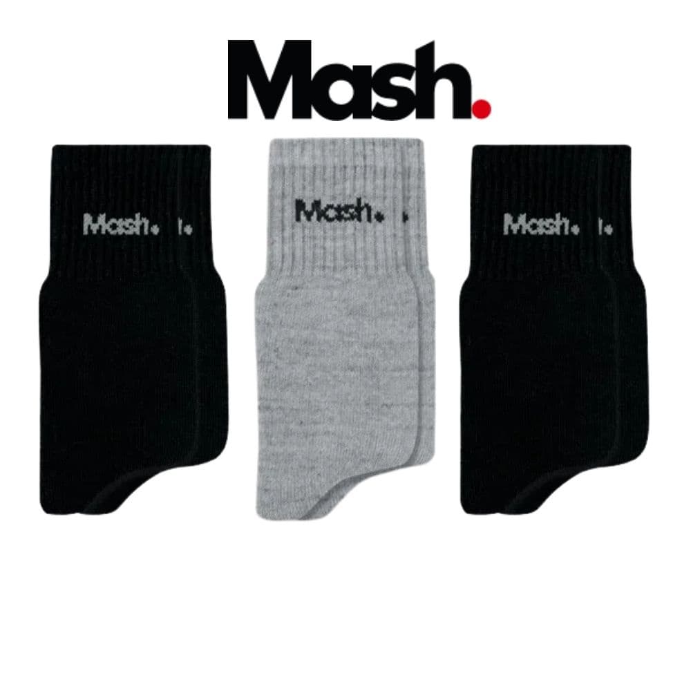 Kit 3 Pares Meias Mash Original Masculina 20205 Cano Medio Algodao Com NF