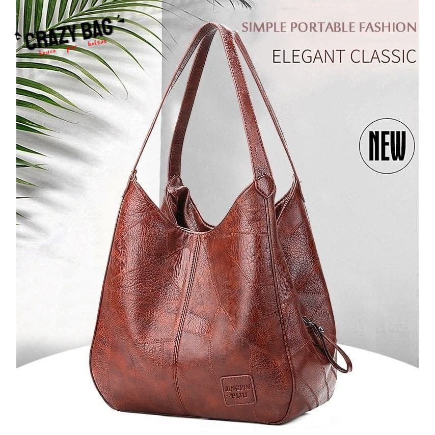 CHENXIAOHONG Vintage Pu Leather Women Designer Saco De Couro Para Mulheres Mão De Senhora De Grande Capacidade Principal