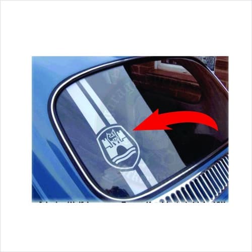 Adesivo Wolfsburg Volkswagem Karmann Ghia Fusca Parati Vigia Vidro Lateral