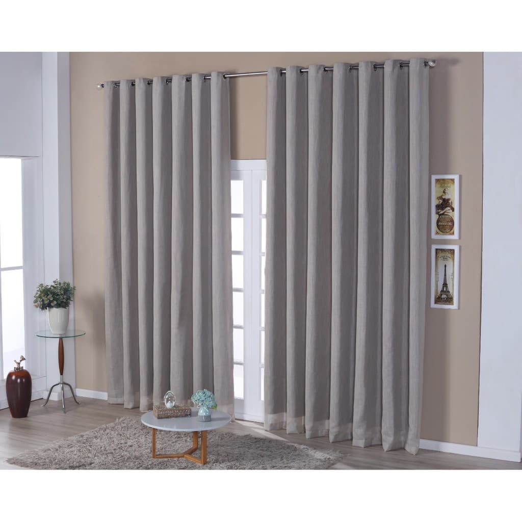 Cortina Luxo Voil Gase De Linho Com Forro Blackout 6,00x2,50 Sala E Quarto Promoção
