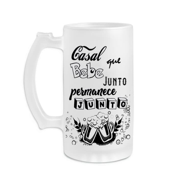 Caneca de Chopp Casal que bebe Junto! - Presente - Namorados