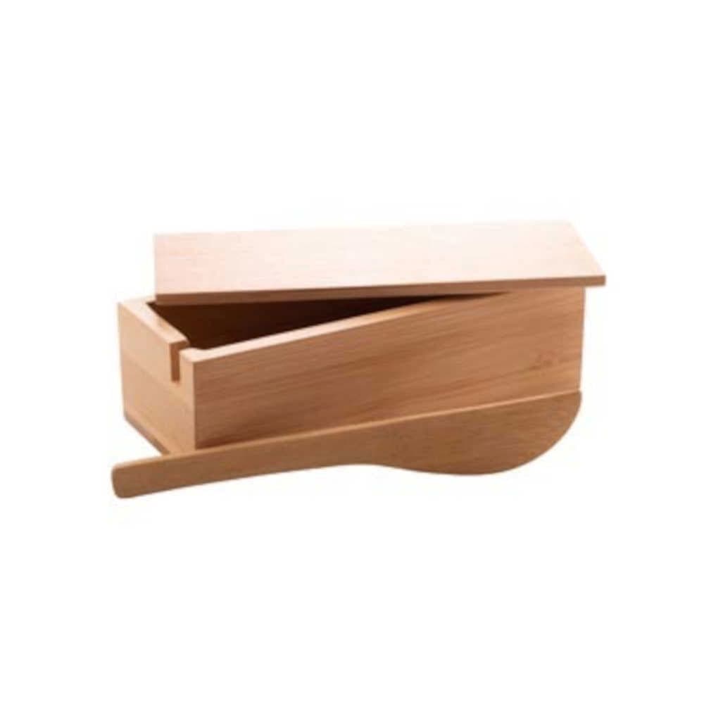 Manteigueira com Espátula de Bambu Verona Lyor 18x7x5cm