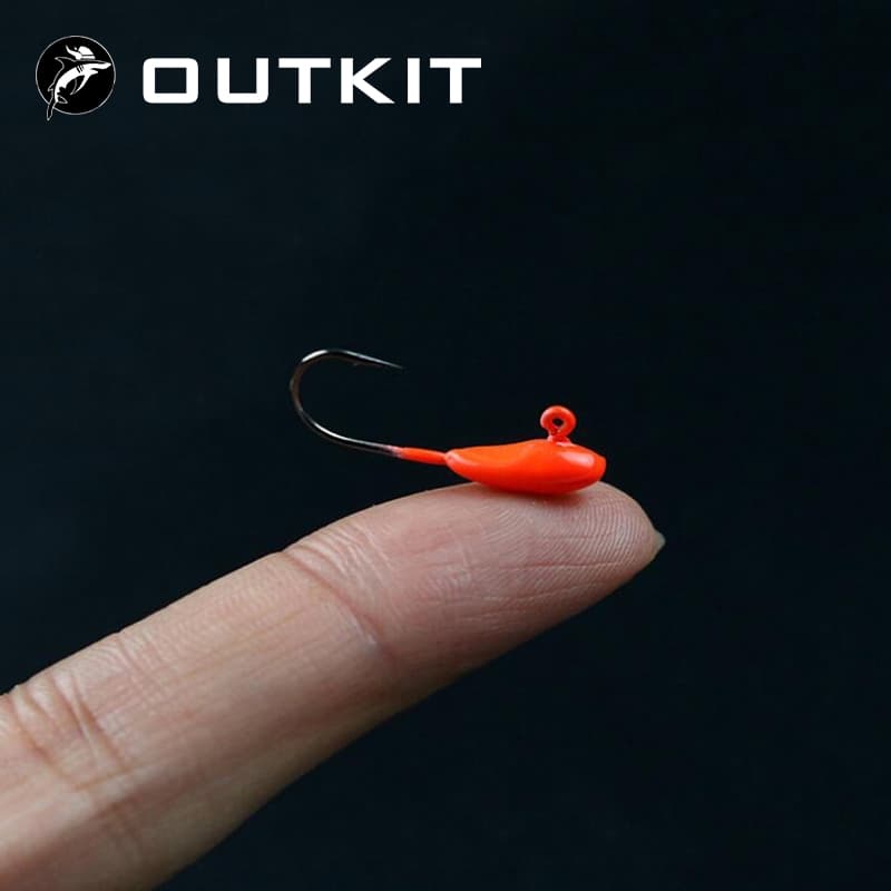 5 Pçs/Lote Mini Exposto Chumbo Cabeça Jig 0.5g 0.7g 1.1g Gancho Farpado Isca Macia Jigging Ganchos De Pesca De Gelo Do Inverno