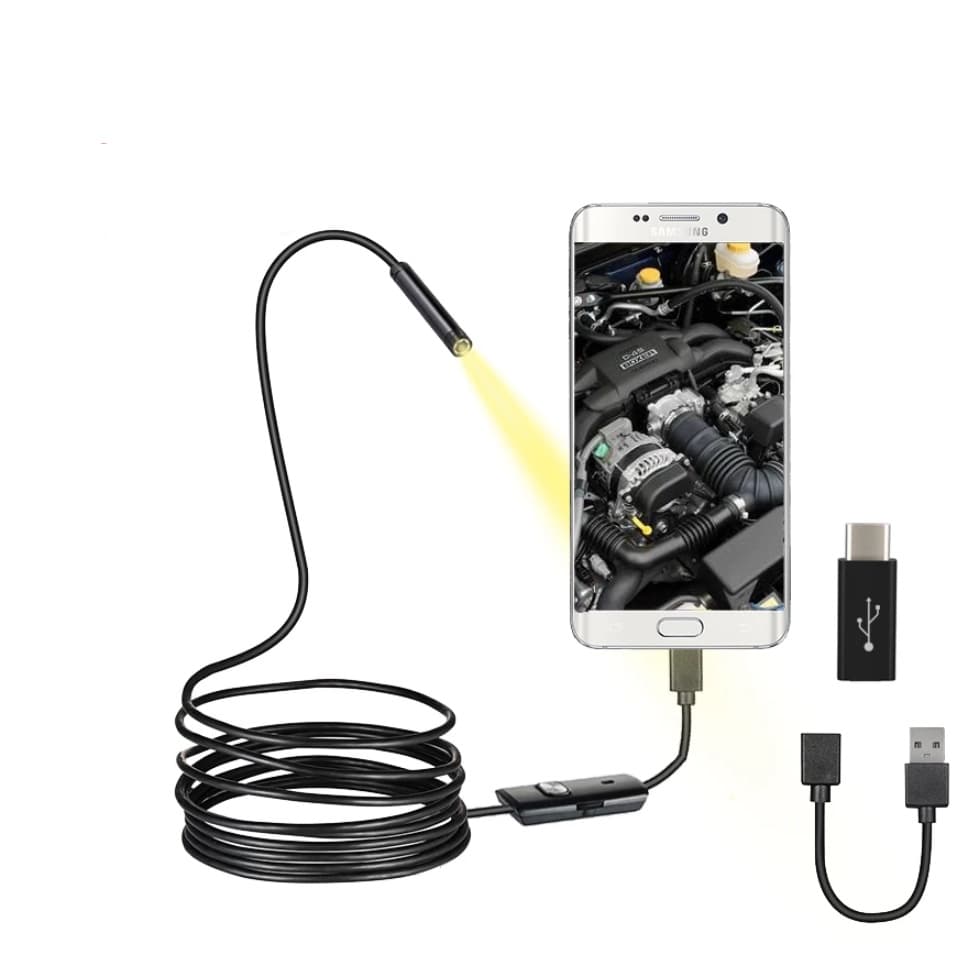 Camera Endoscópica Inspeção Sonda Android/Pc/Usb 5m