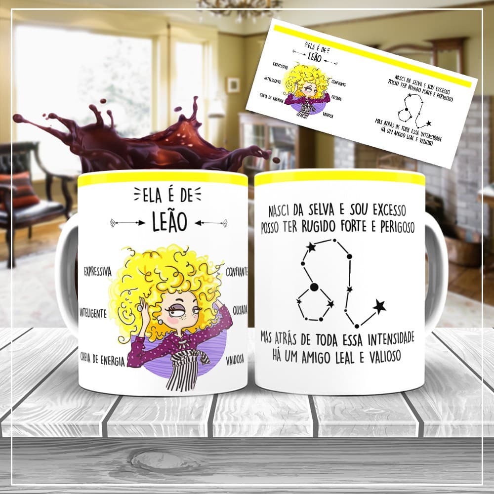 Caneca de porcelana do seu Signo e suas características