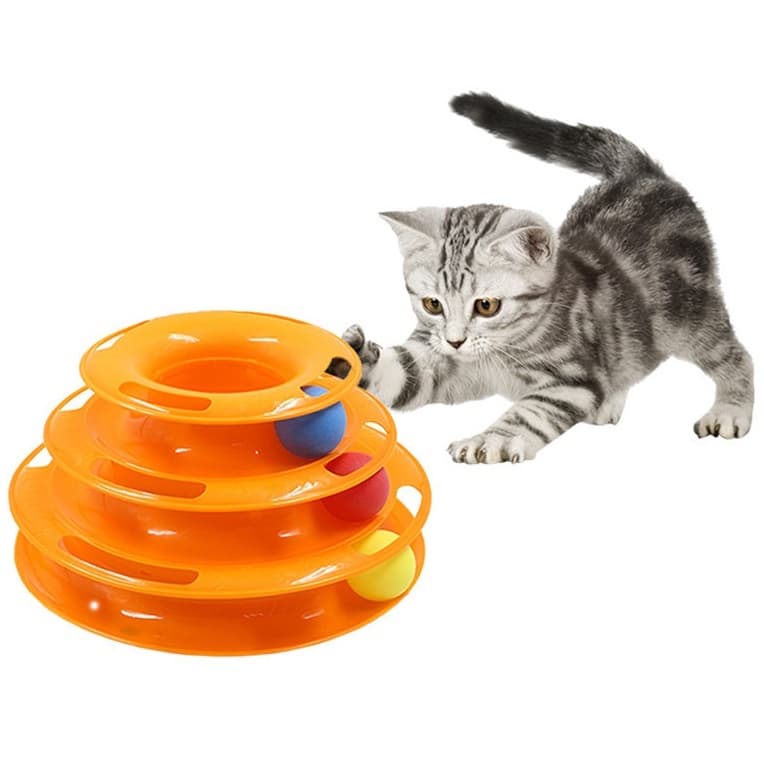 Brinquedo Interativo P/ Gatos Corre Corre Torre De Bolinhas