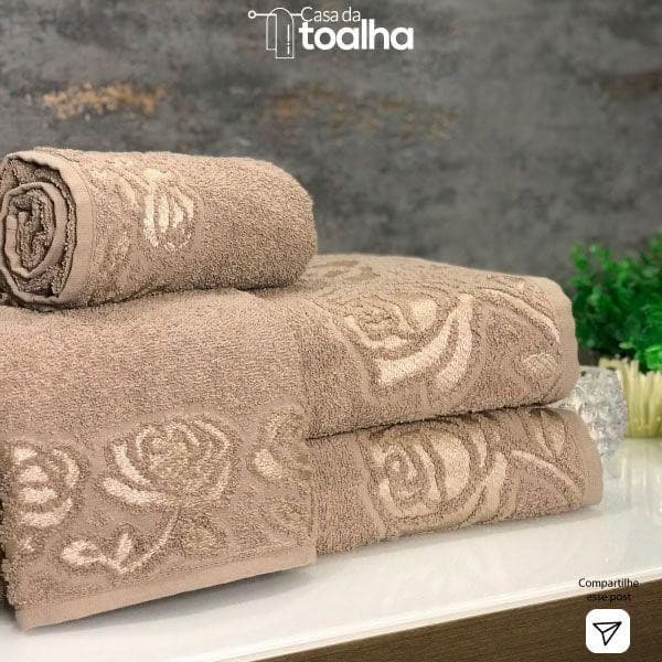 Kit 2 Toalhas 1 de Banho + 1 Rosto - 500g Grande Grossa