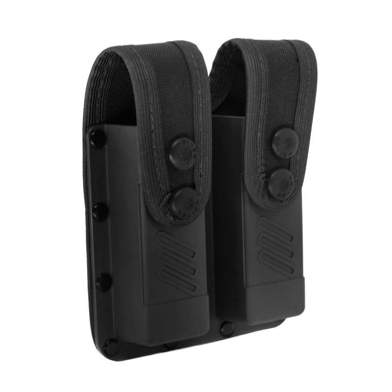 Porta Carregador Tático Duplo Polímero e Cordura Bélica - Preto ou Verde