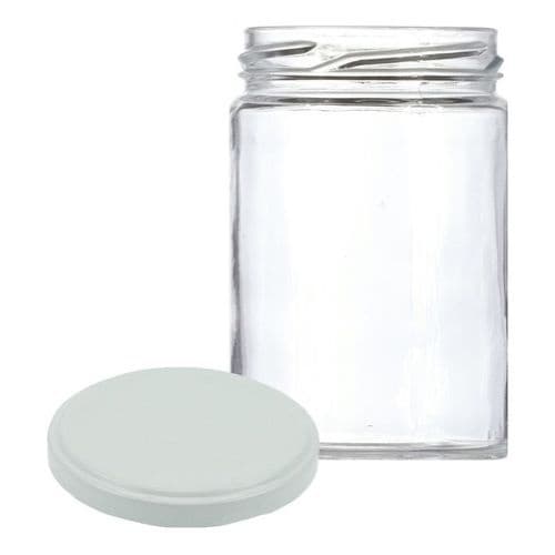 12 Pote de Vidro Andino Para Conserva Geleia Bolo 360ml Tampa Branca