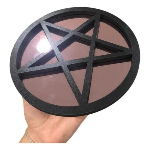 Espelho Pentagrama Esotérico Decorativo 20cm