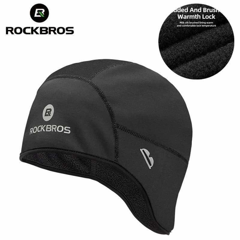 ROCKBROS Ciclismo Cap Proteção Da Orelha À Prova De Vento Velo Manter Quente Chapéu Bicicleta Para Ski Motocicleta Acessórios Esportivos De Inverno