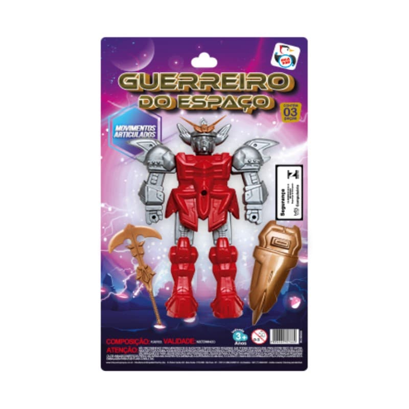 Boneco Guerreiro Do Espaço 3 Peças – PICA PAU BRINQUEDOS