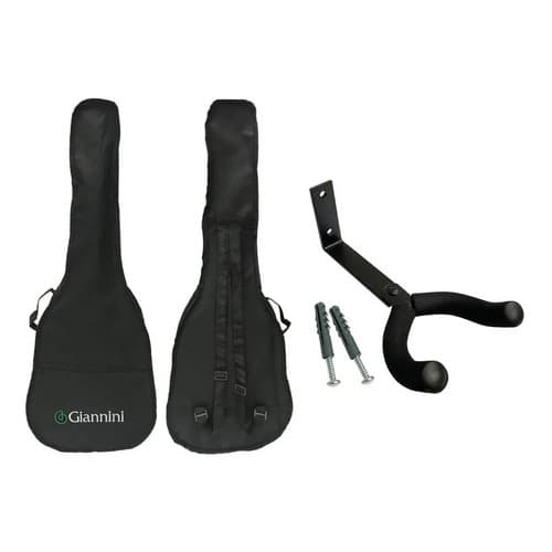Capa Para Violão Giannini Folk Simples + Suporte De Parede