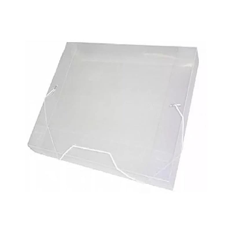 Kit 20 Pastas Aba Elásticas Plástica Oficio 40mm Transparente