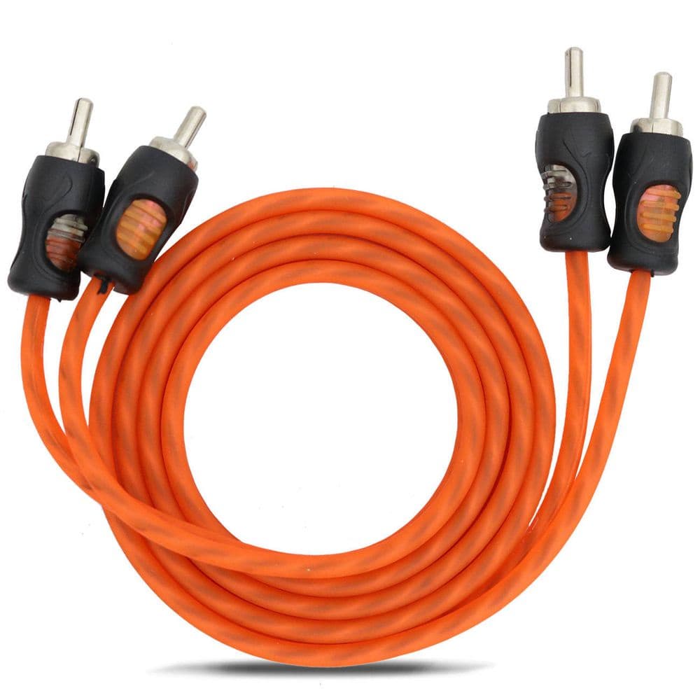 Cabo Rca 1 Metro Flexível Kx3 Laranja Cabo Silicone 1m Som Automotivo