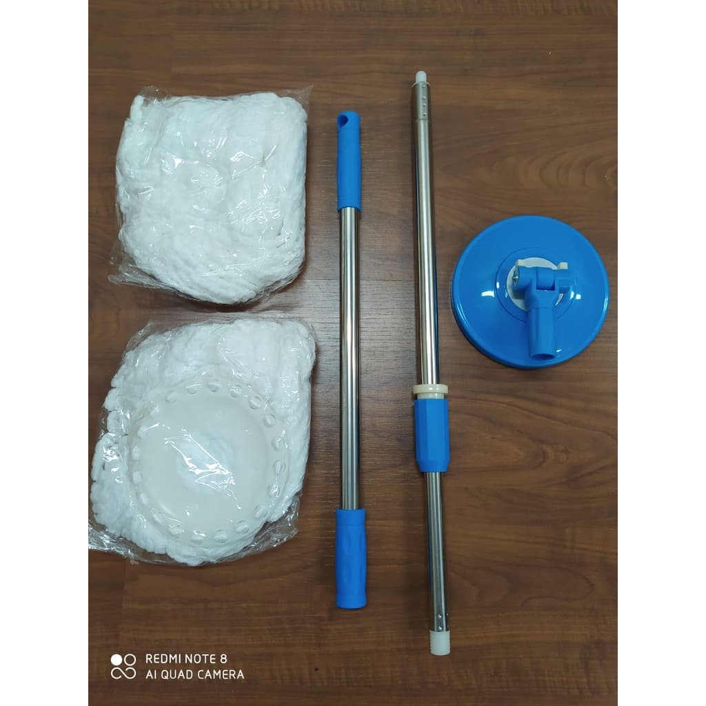 Cabo Completo para Balde Mop Giratório com 2 Refil Microfibra