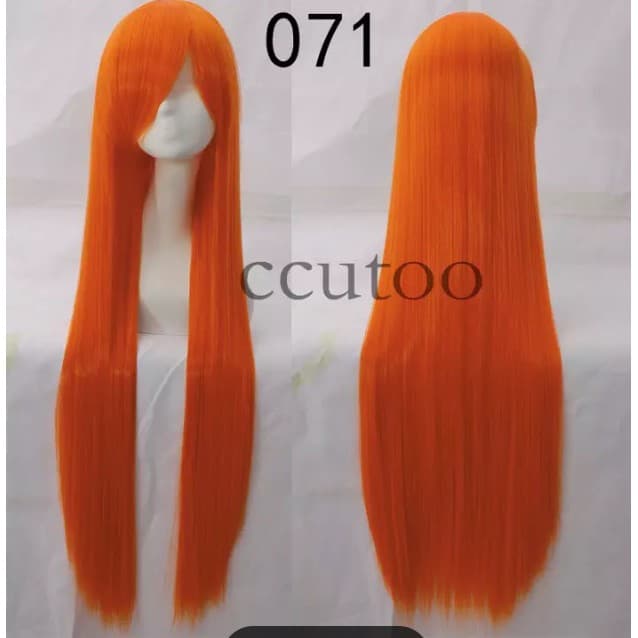 Peruca Laranja 100cm