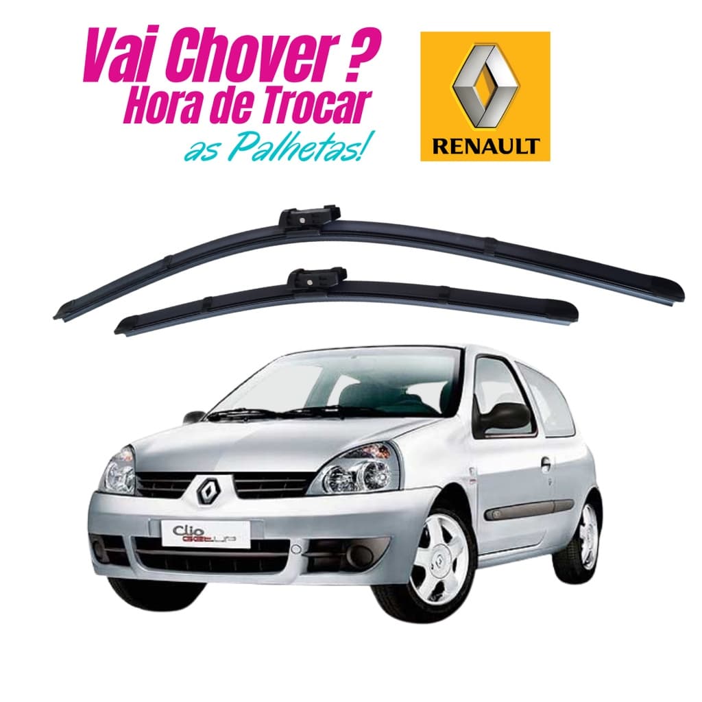 Par Palheta Limpador Renault Clio 2006 2007 2008 2009 2010 a 2017 Parabrisa Promoção Black Friday
