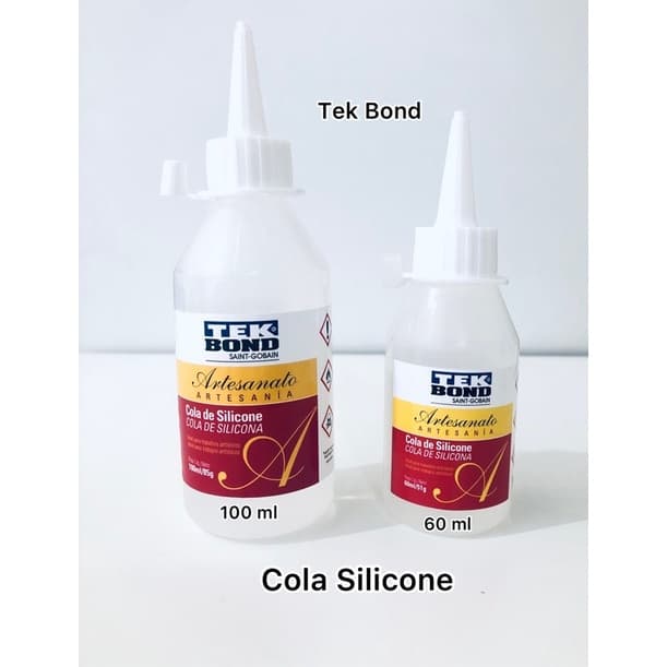 Cola de Silicone Líquida Tek Bond (60ml ou 100ml) (1 Unidade) para Artesanato, E.V.A. e Tecido