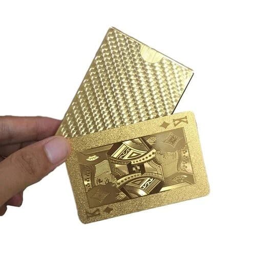 Baralho Dourado Ouro 24k Folheado Poker Truco Cartas Jogos X