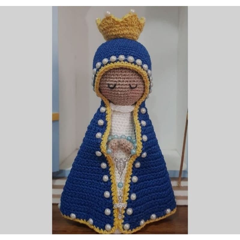Nossa Senhora Aparecida amigurumi de crochê