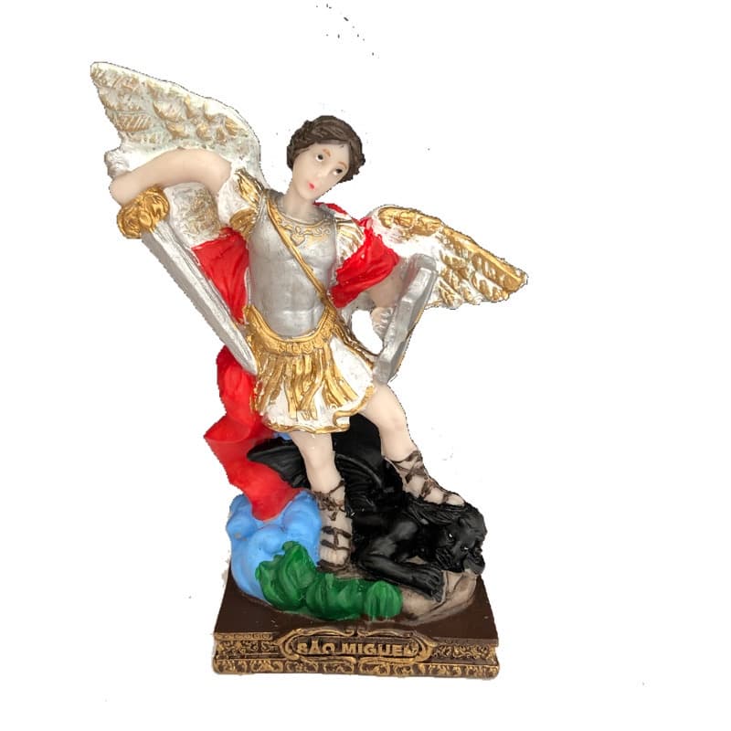 Arcanjo Anjo São Miguel Resina 14 Cm Imagem Religião Igreja