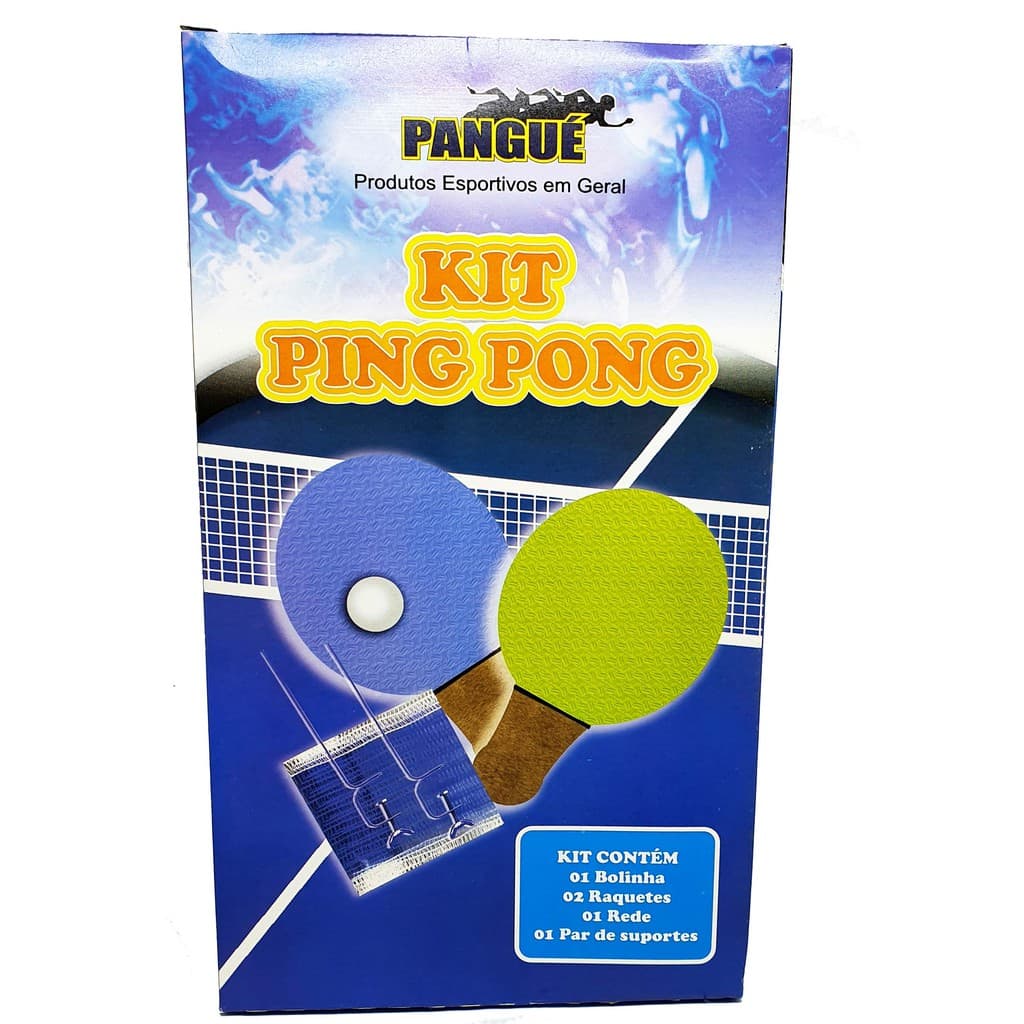 Ping Pong Kit - Raquete Rede Suporte E Bolinha