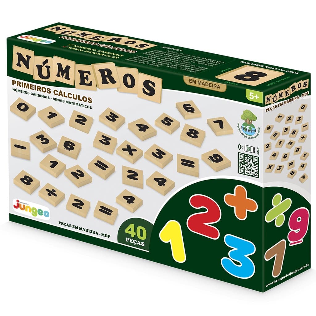 Kit de Números Primeiros Cálculos com 40 peças - Junges - 704