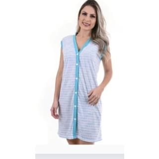Pijama e Camisola Amamentação Pós Parto Pós Cirúrgico Kit Um Pijama e Uma Camisolas Qualidade Océane