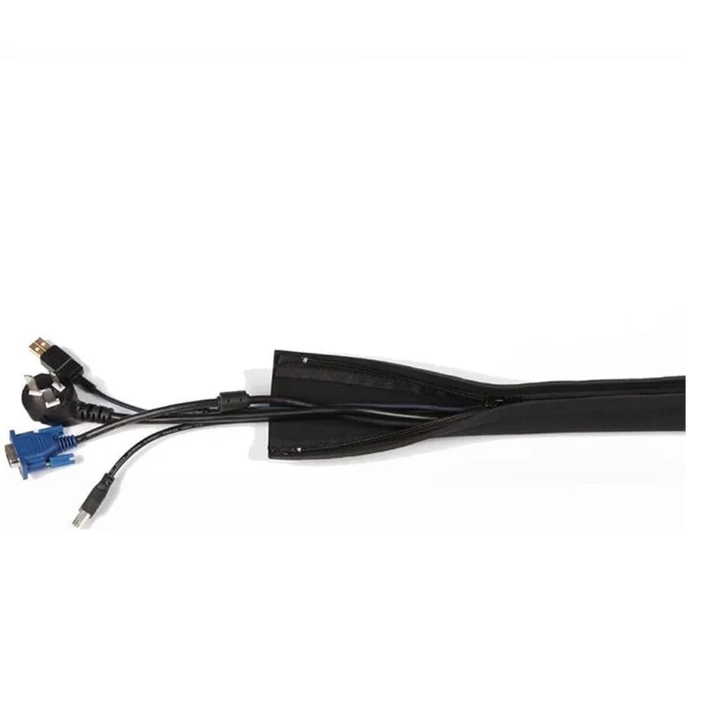 Capa Esconder Fios de Ziper Cabos TV PC Carregadores Organizadora  50cm Flexivel