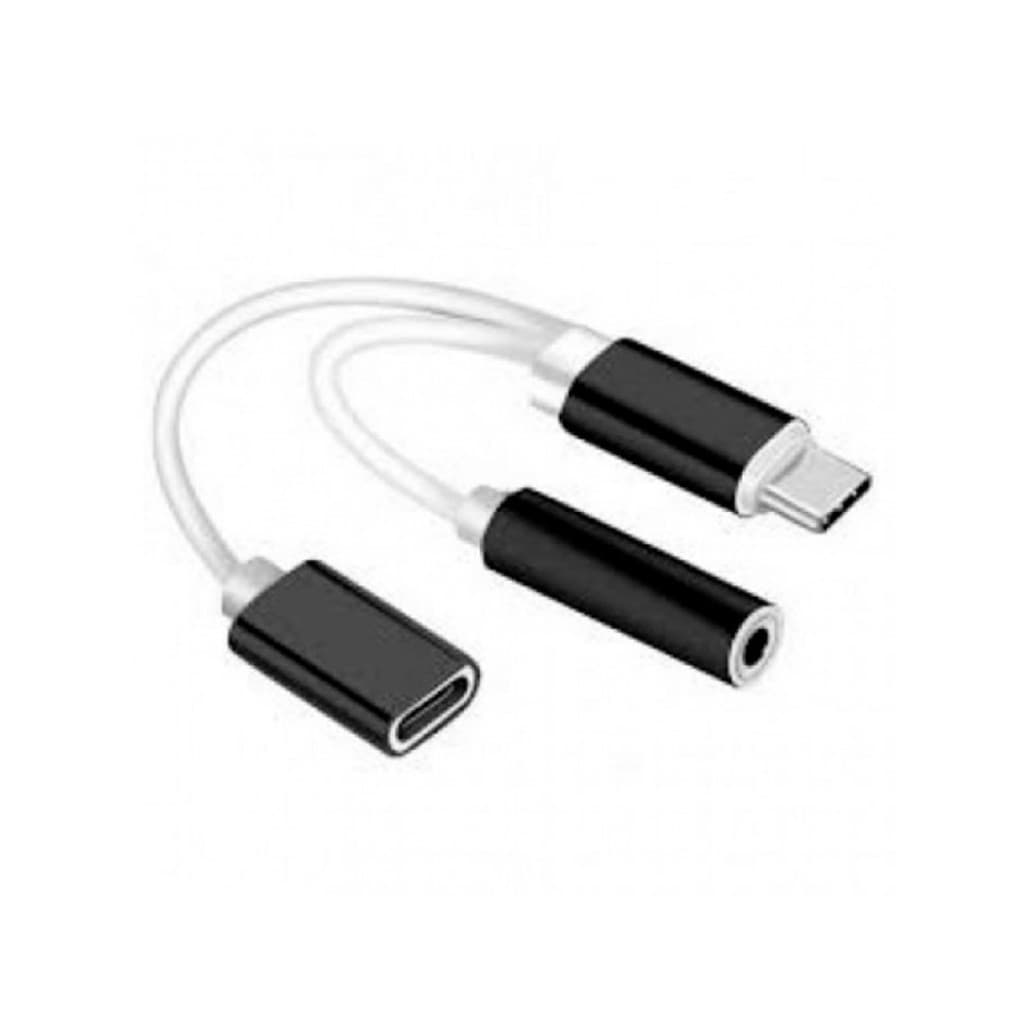 SPLITTER EM Y USB-C = ADAPTADOR TIPO C FONE E CARREGADOR P2 AND CHARGER ANDROID