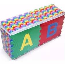 Tapete Infantil Eva Alfanumérico 28cm x 28cm x 8mm Kit Com 36 Peças - Mix Click.
