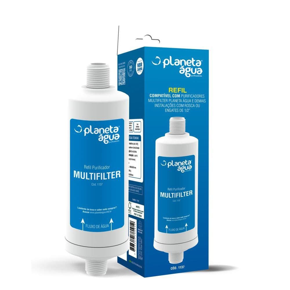 Filtro Purificador De Água Top Multifilter Pias Chuveiros Outros Conexão 1/2 - Planeta Água - 1137