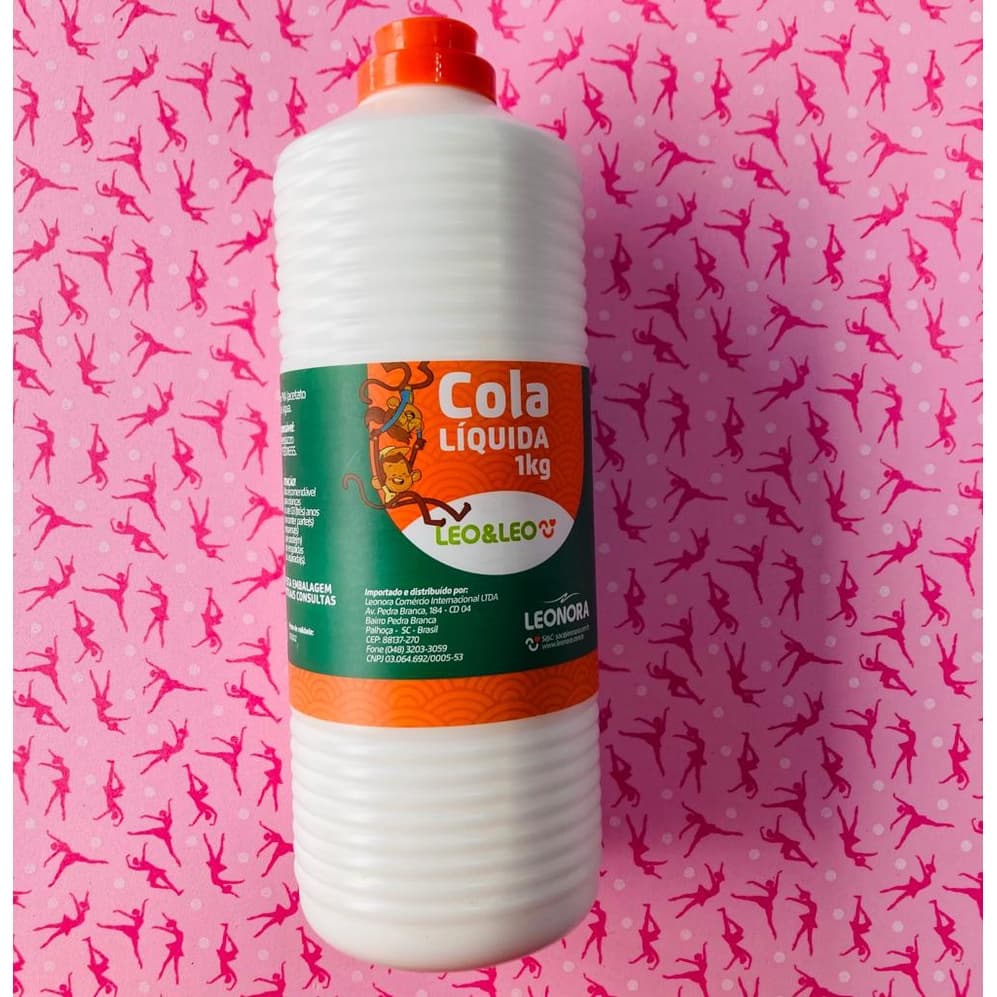 Cola Líquida Branca de 1kg Lavável Leo & Leo