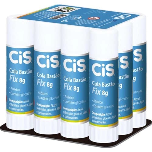 Cola Bastão 8g Cis Escolar - Kit c/ 12un