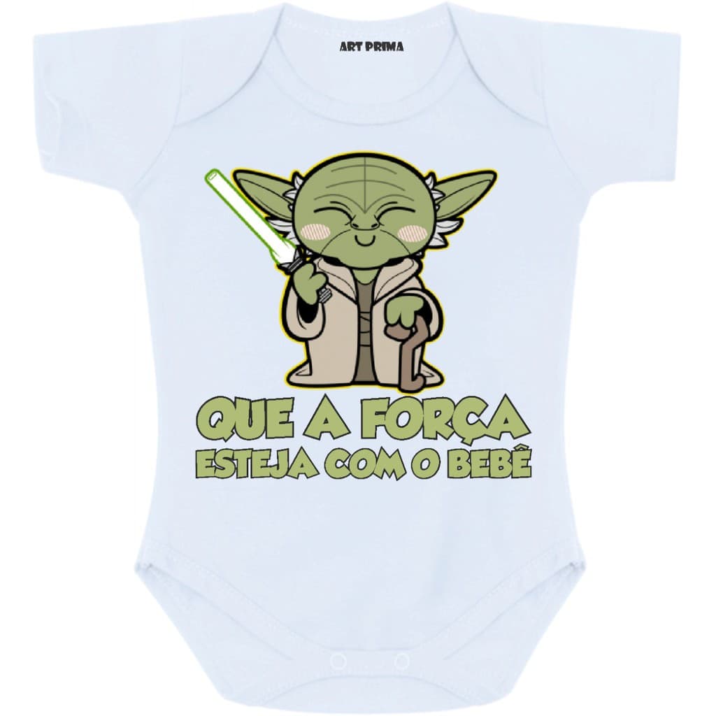 Body de Bebe Star Wars Jedi In TraininG Que a Força Esteja com o Bebê Geek Roupa Bebê Darth Vader