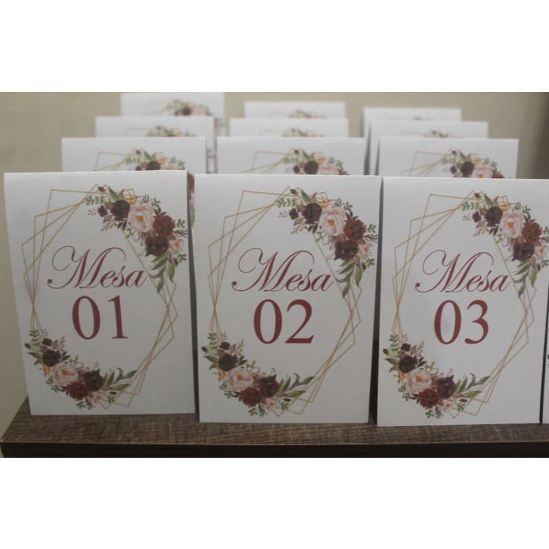 Agradecimentos de mesa, reservado casamento