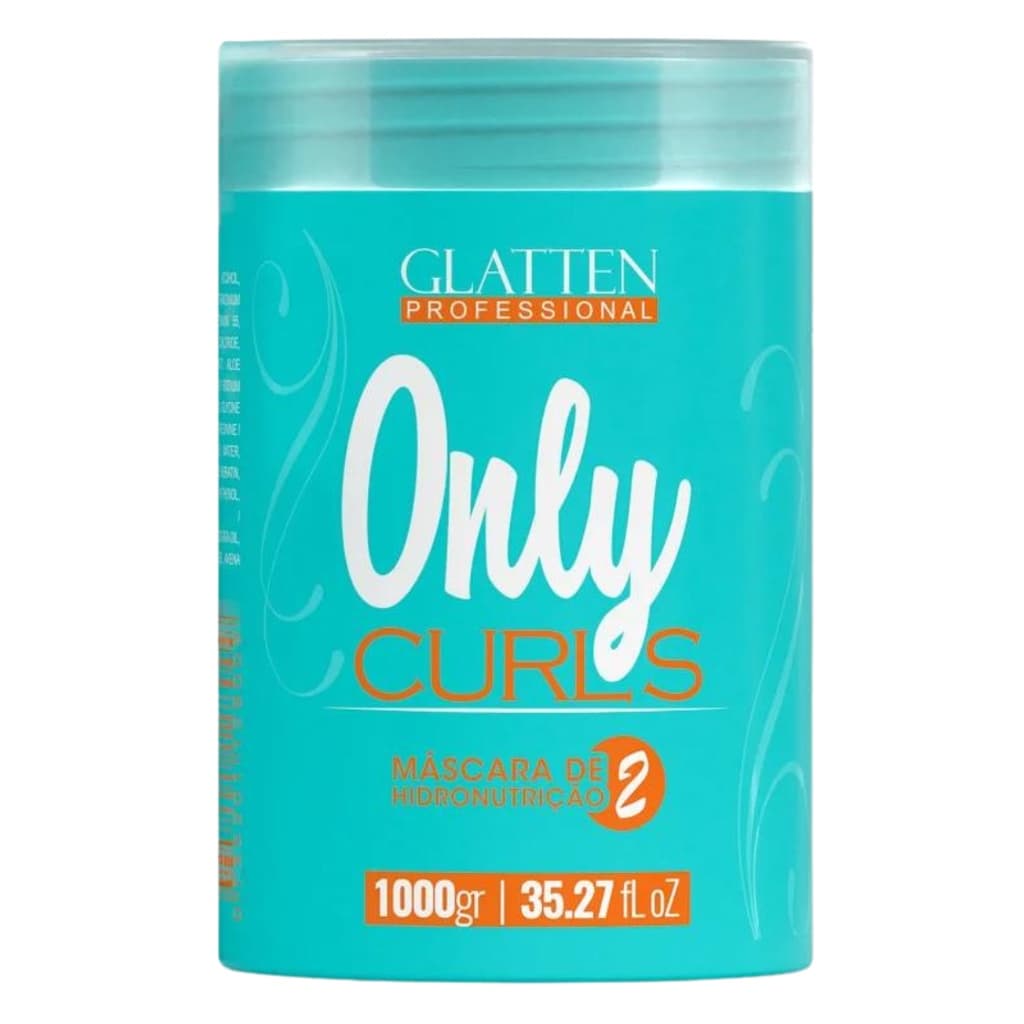 Máscara Only Curls 1kg Glatten Cachos definidos e tratados