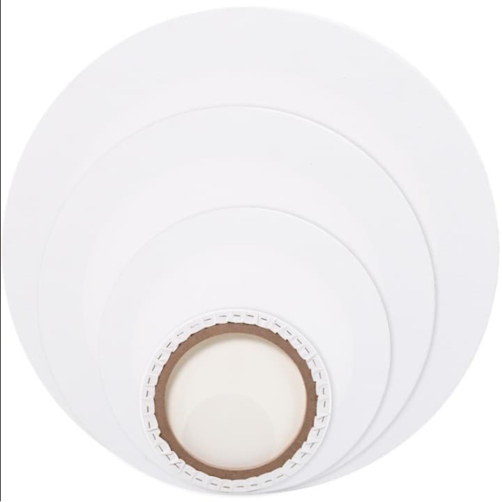 3 Unidades Telas de Pintura Redondas para Artistas    25 / 30 / 35 cm de Diâmetro 100 % Algodão