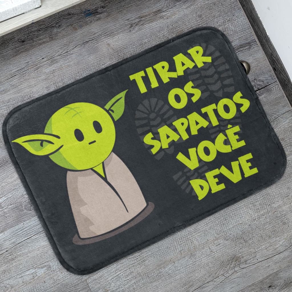 Tapetes de Porta Decorativo Entrada Antiderrapante 55x35