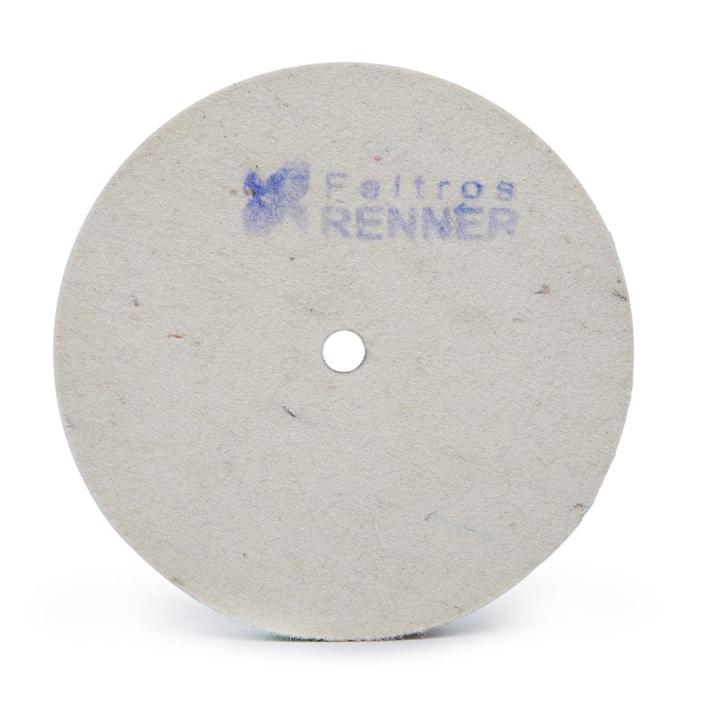 Disco De Feltro Renner Largo Ø150x20mm Furo De 1/2 Polimento Cutelaria 100% De Lã