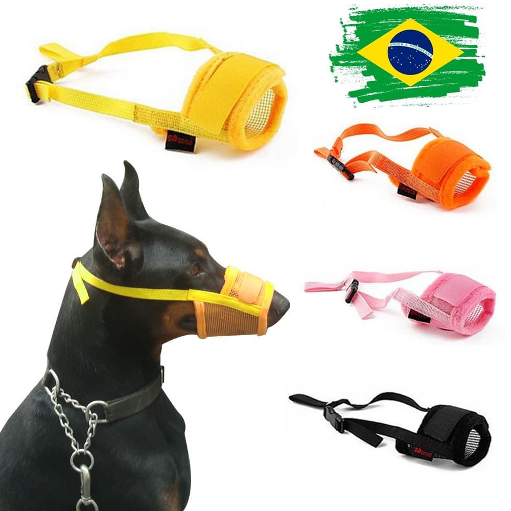 Focinheira Regulável Ventilada Cachorro Pequeno Médio e Grande Tamanhos P/M/G/GG/GGG