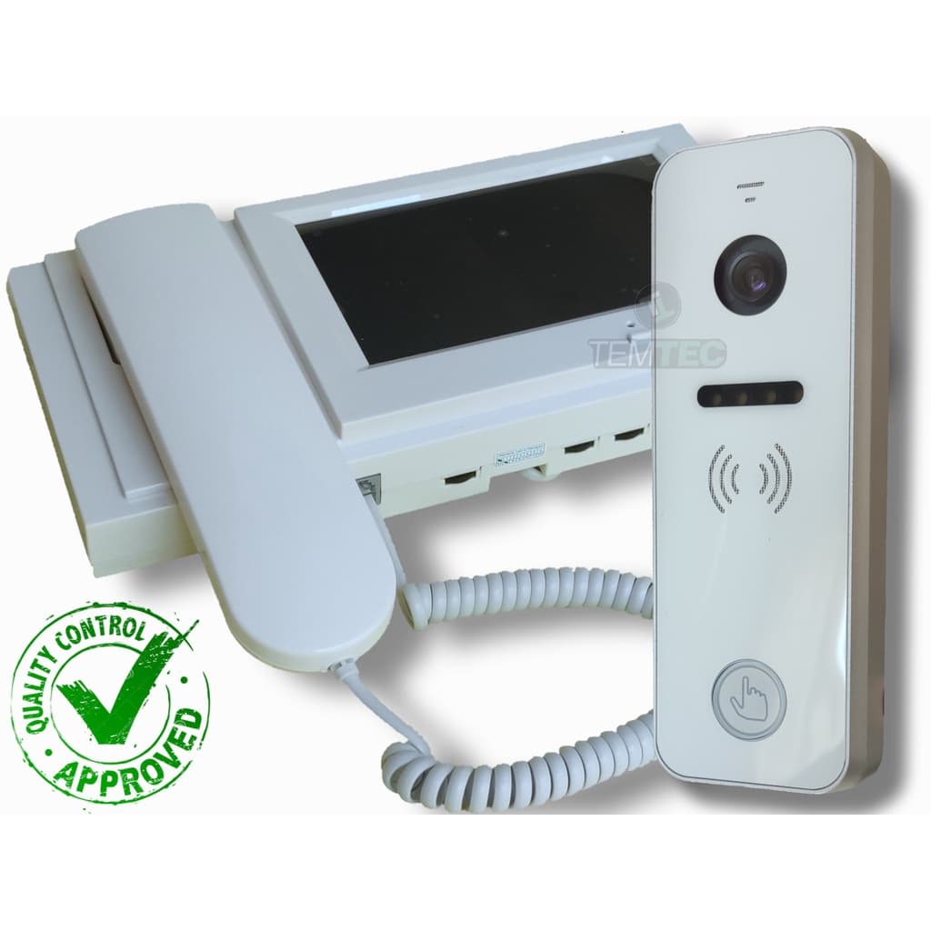 VÍDEO PORTEIRO CAMPAINHA COM FONE BRANCO E BRANCO PRIME
