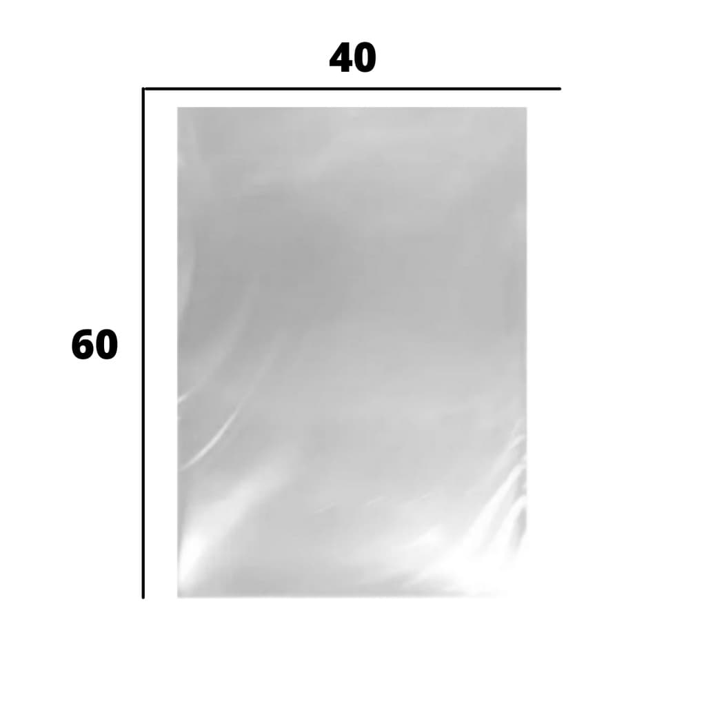 Saco Transparente 40x60 500 Gramas - Cristal Transparente Perfeito para Seu Ecommerce
