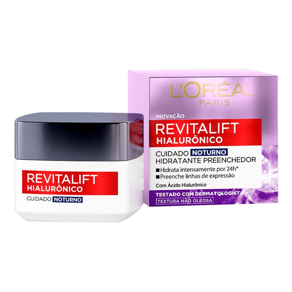 Creme Facial Antiidade L´Oreal Paris Revitalift Hialurônico Noturno 49g