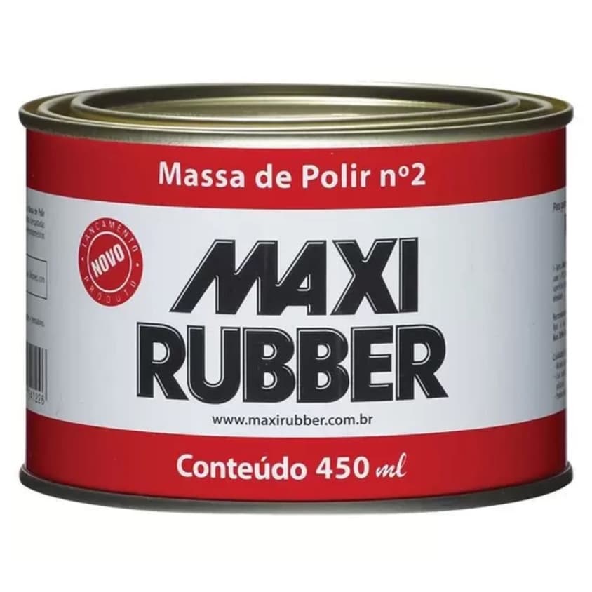 Massa De Polir Nº2 Maxi Rubber 490g Automotiva Polimento