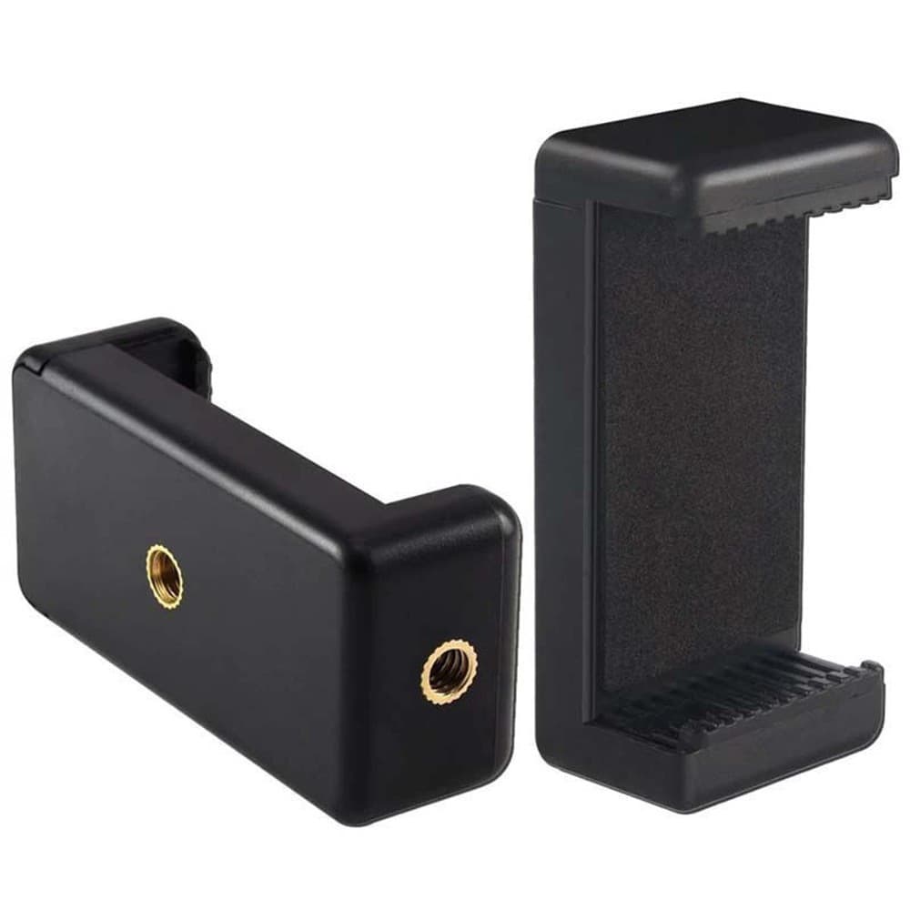 Suporte De Celular/Smartphone com rosca 1/4 2 furos P/Tripé - 55MM A 85MM